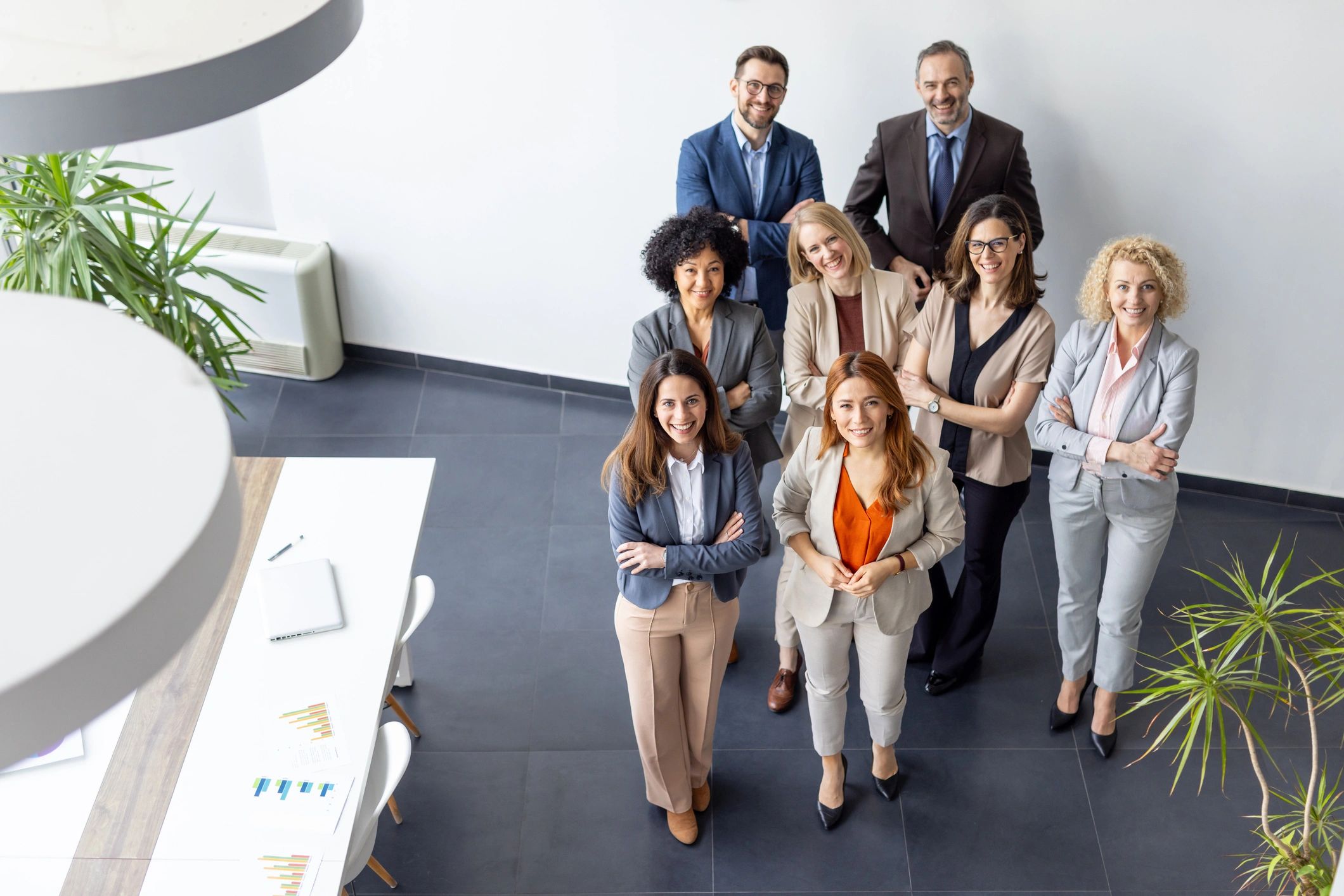 Professional insurance team in office